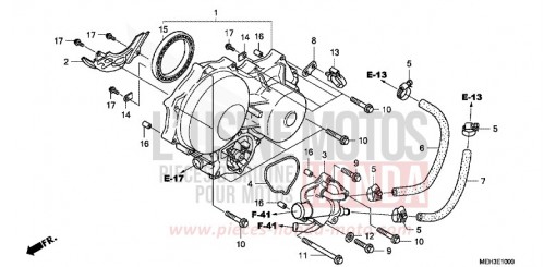 COPERCHIO CARTER MOTORE SINISTRO/POMPA ACQUA NSA700A8 di 2008